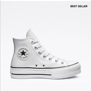 Converse leather platform shoes